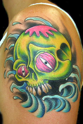 Tattoos - Ethnic Tibetan tattoos - Paula's Skull